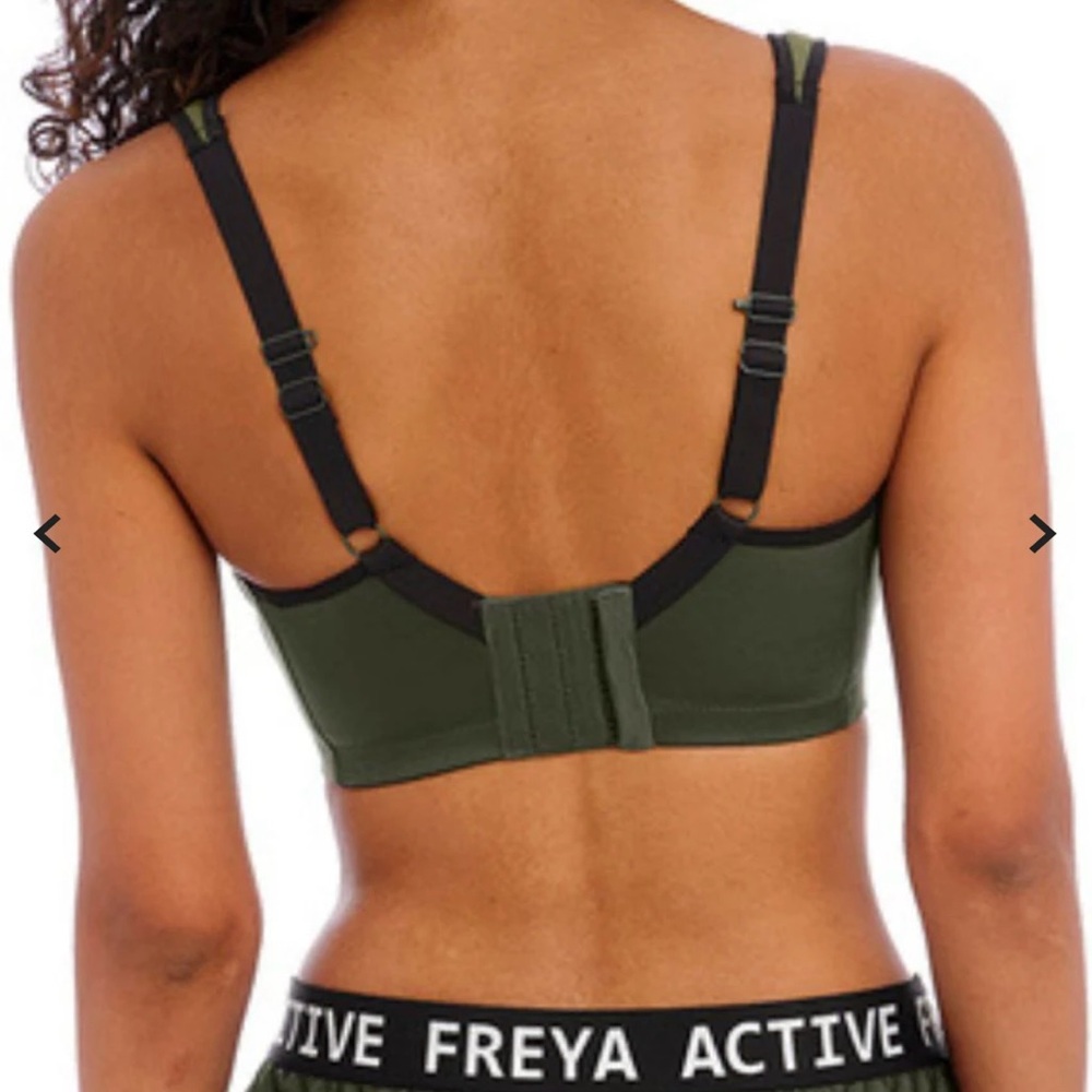 Freya Olive Green and Black Underwire Sports Bra - Picture 10 of 16